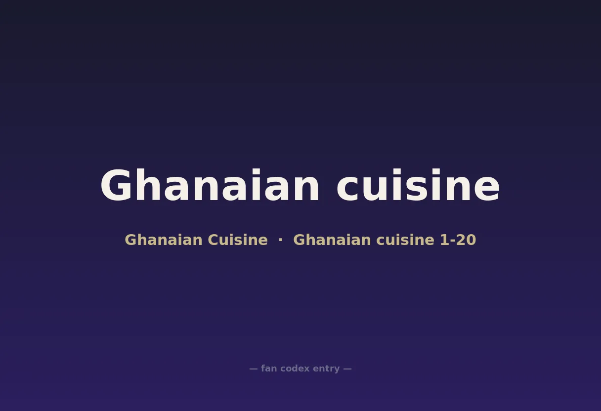 Ghanaian cuisine